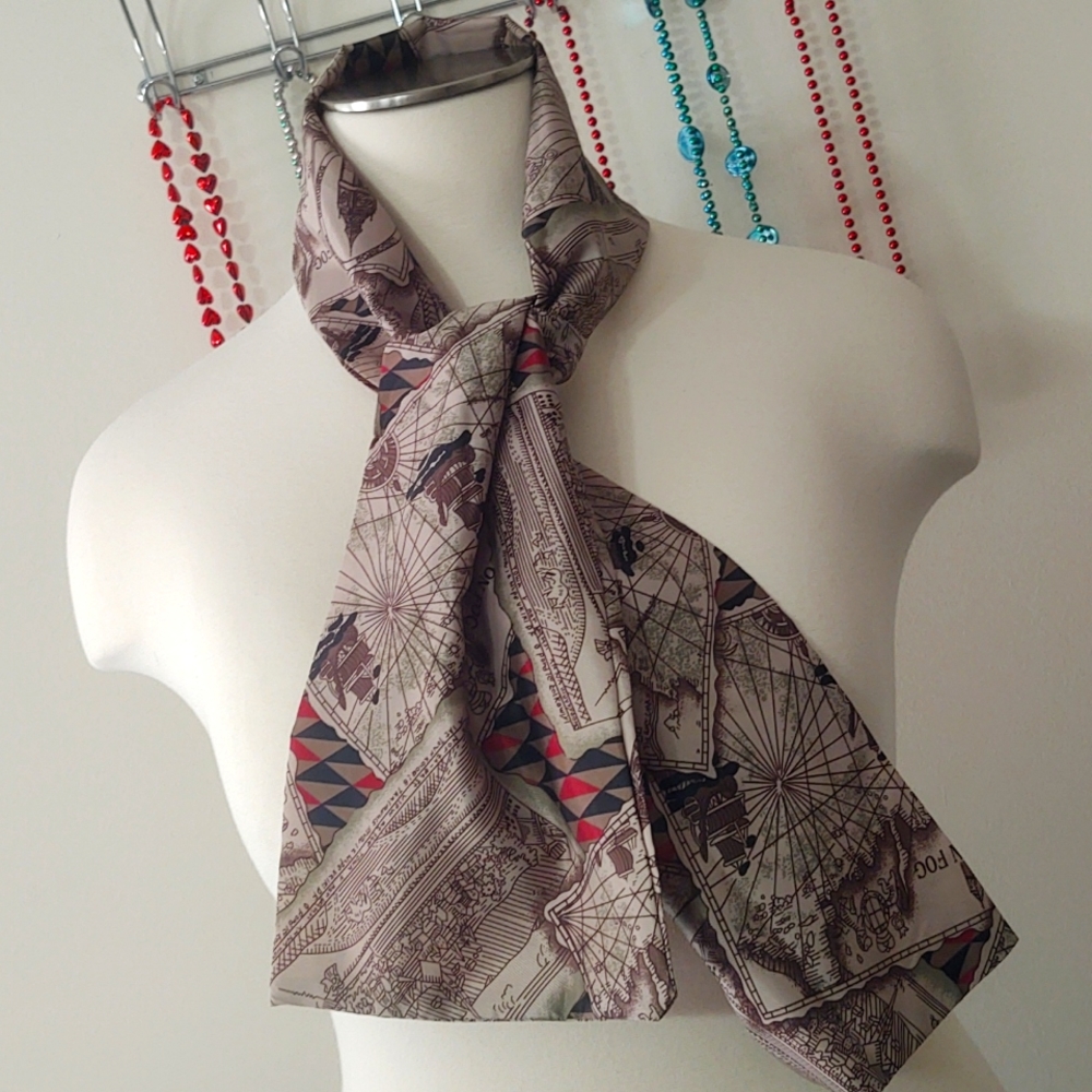 Vintage London Fog Nautical Print Scarf